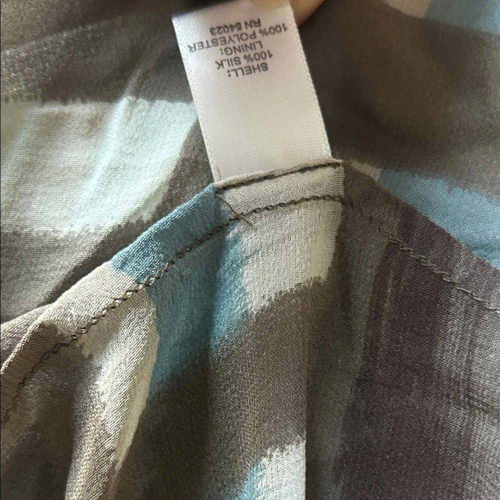 Banana Republic 100% Silk Plaid Veenk Midi Dress Size 6 - Picture 6 of 8